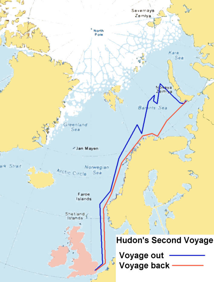 Henry Hudson Second Voyage, 1608