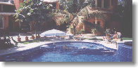 The courtyard and pool where we stayed