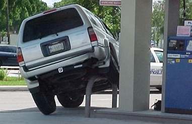 Typical SUV driver finds a parking spot...