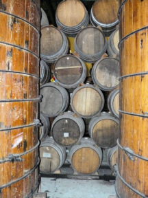 Barrels: large for reposad, small for añejo