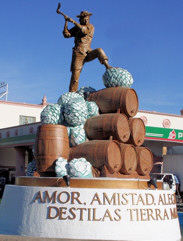 Jimador statue in Tequila