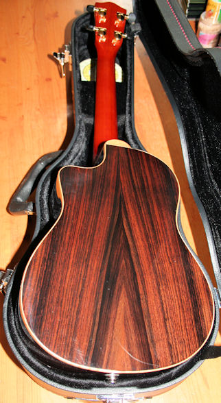 back of the Pono tenor, rosewood grain